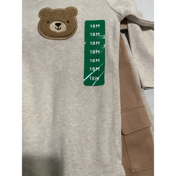 Huggies Baby Wear 4 Piece Layette Set 18M Easy Change Snaps 100% Organic Cotton - Picture 2 of 7